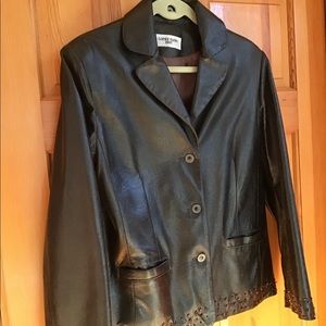 COPY - Argentina ,s Metallic ,Opalescent  Leather Jacket.